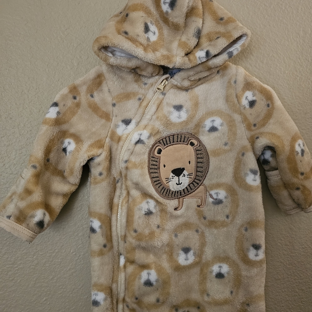 Cozy Tan Bear Kids Footie - Picture 2 of 8